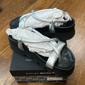 Silver Platform Sandals